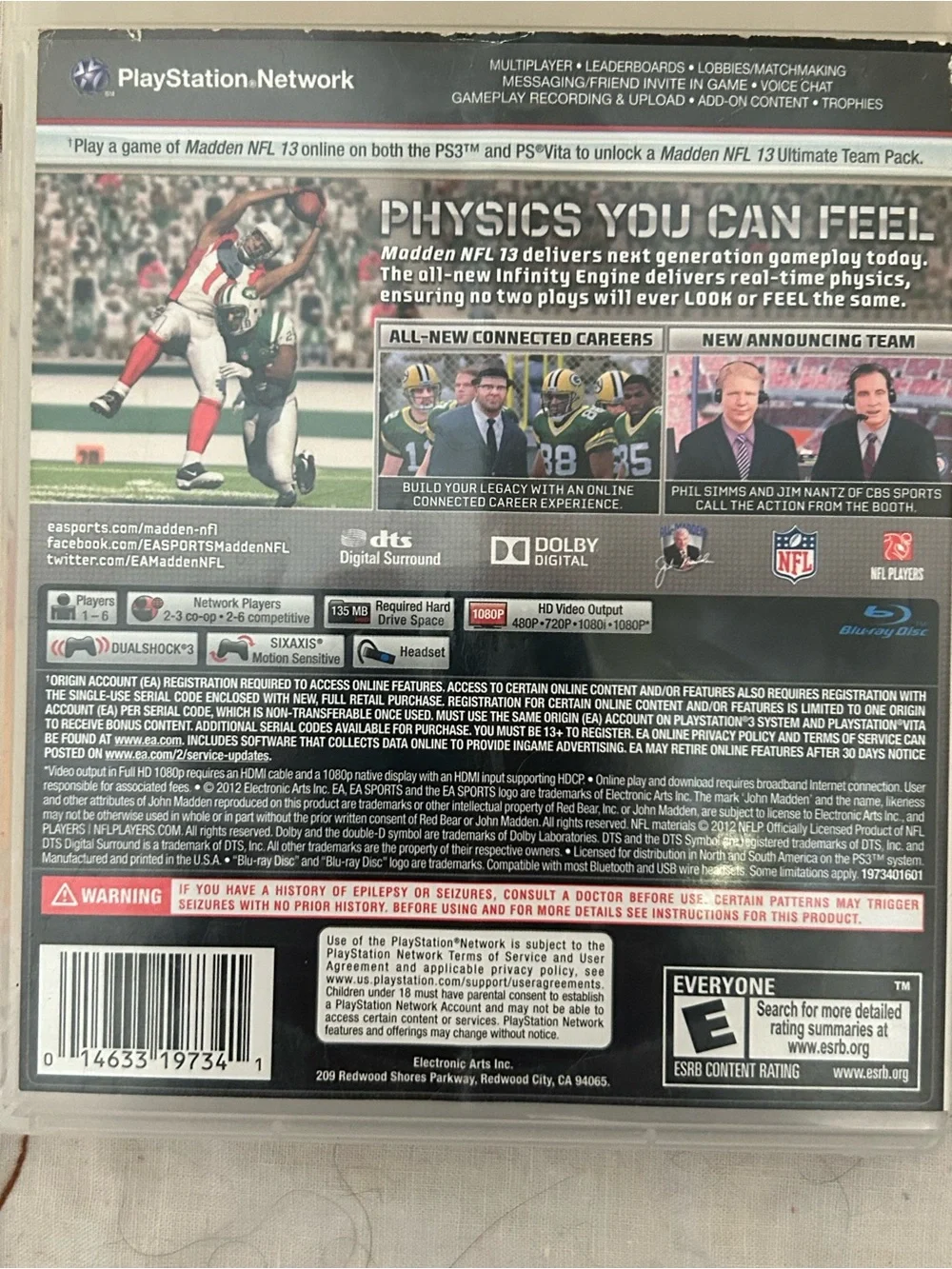 PS3 Games 3 Playstation 3 Games NFL/MLB Not Tested